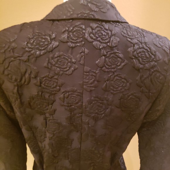 Anne Fontaine Paris Black Floral Natalia Jacket - Picture 9 of 16